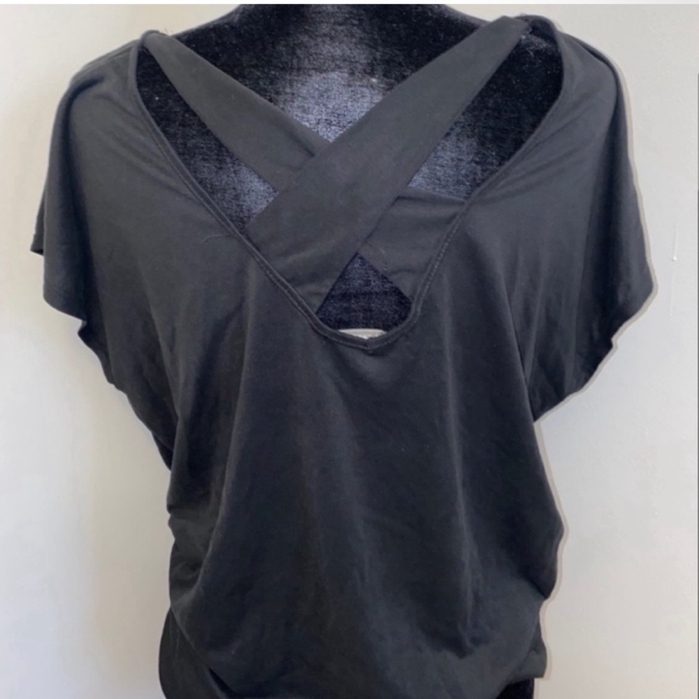 Black Cross-Back Women's Top